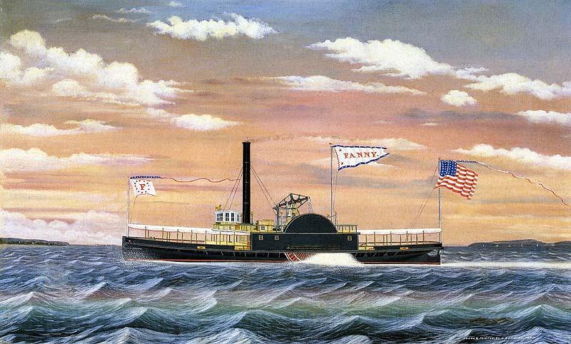 James Bard Fanny, steam tug built 1863 Norge oil painting art